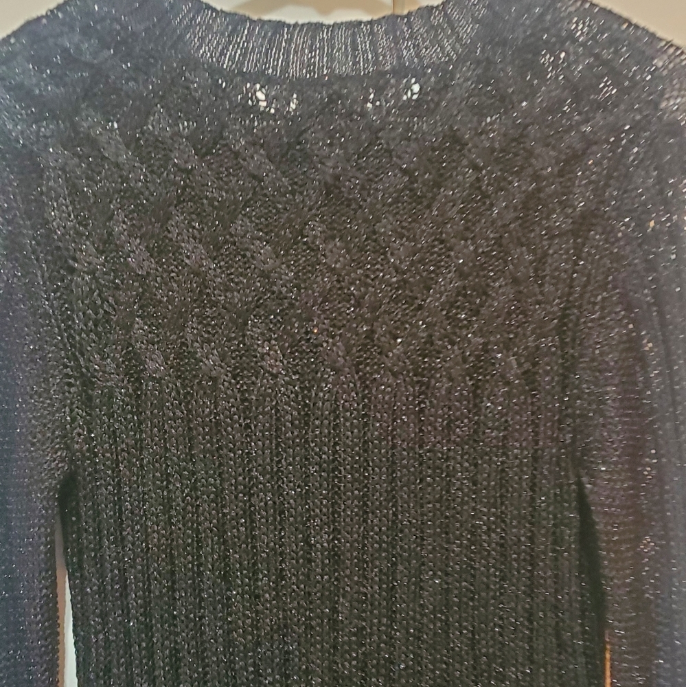 Tory Burch black knit size small womens sweater - Picture 5 of 8